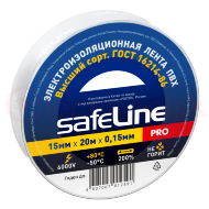 Изолента ПВХ белая 15мм 20м Safeline Изолента ПВХ белая 15мм 20м Safeline