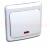 ЭТЮД Выключатель одноклавишный скрытый с индикацией белый