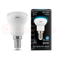 Лампа светодиодная LED 4 Вт 370 Лм 4100К белая Е14 R39 Black Gauss Лампа светодиодная LED 4 Вт 370 Лм 4100К белая Е14 R39 Black Gauss