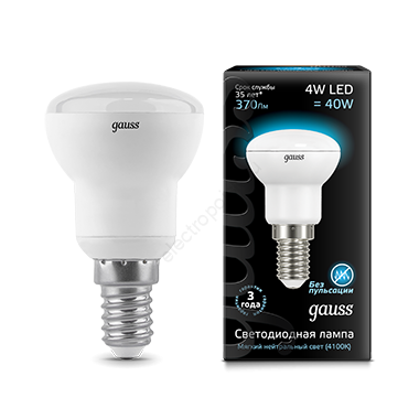 Лампа светодиодная LED 4 Вт 370 Лм 4100К белая Е14 R39 Black Gauss (106001204)