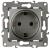Розетка 2P+E Schuko, 16A-250В, Эра12, графит, 12-2101-12
