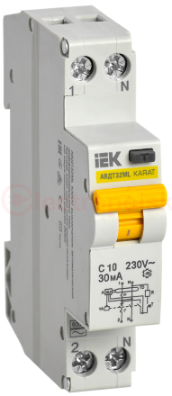 Выкл. авт. диф. тока АВДТ32МL С10 30мА KARAT IEK