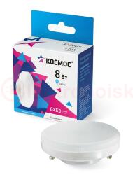 Лампа светодиодная LED 8Вт 220В GX53 4500K белый 640 лм Космос Лампа светодиодная LED 8Вт 220В GX53 4500K белый 640 лм Космос