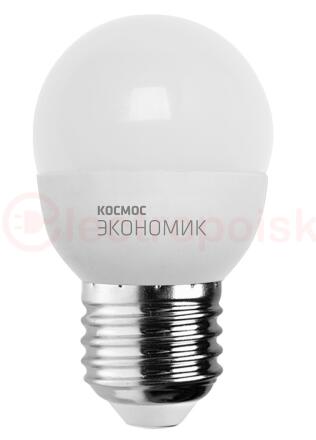 Лампа светодиодная LED 6.5Вт GL45 220В Е27 D45х79 4500 белый 480лм Космос
