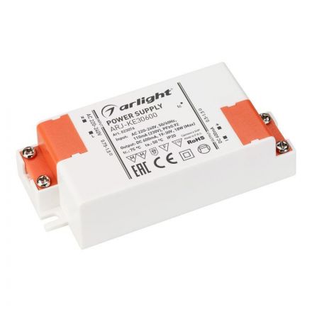 Блок питания ARJ-KE30600 (18W, 600mA, PFC) (ARL, IP20 Пластик, 5 лет)