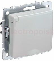 BRITE Розетка с заземлением с защитными шторками и крышкой 16А IP44 РСбш10-3-44-БрЖ жемчуг BRITE Розетка с заземлением с защитными шторками и крышкой 16А IP44 РСбш10-3-44-БрЖ жемчуг