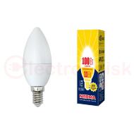 Лампа светодиодная LED-C37-11W/WW/E14/FR/NR Форма свеча, матовая. Серия Norma. Теплый белый свет (3000K). Картон. ТМ Volpe Лампа светодиодная LED-C37-11W/WW/E14/FR/NR Форма свеча, матовая. Серия Norma. Теплый белый свет (3000K). Картон. ТМ Volpe