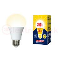 LED-A70-25W/3000K/E27/FR/NR Лампа светодиодная. Форма ''A'', матовая. Серия Norma. Теплый белый свет (3000K). Картон. ТМ Volpe'' LED-A70-25W/3000K/E27/FR/NR Лампа светодиодная. Форма ''A'', матовая. Серия Norma. Теплый белый свет (3000K). Картон. ТМ Volpe''