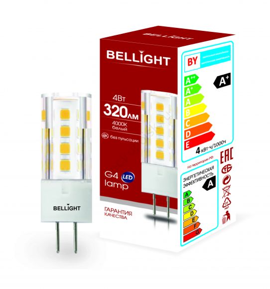 Лампа LED 4Вт 4000K 320Лм G4 IP 65 Bellight (88297906)