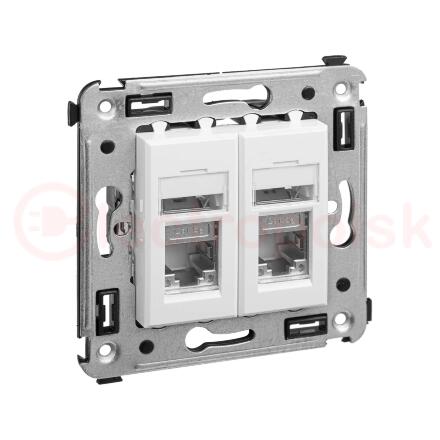 Avanti Розетка RJ-45 в стену, 5e двойная экранированная, ''Белое облако'' Avanti Розетка RJ-45 в стену, 5e двойная экранированная, ''Белое облако''