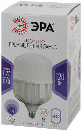 Лампа светодиодная LED POWER T160-120W-6500-E27/E40 (диод  колокол  120Вт  холодн  E27/E40) (6/144) ЭРА