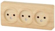 Розетка 3х2P, 16A-250В, ОУ, Эра Эксперт, сосна, 11-2207-11 Розетка 3х2P, 16A-250В, ОУ, Эра Эксперт, сосна, 11-2207-11