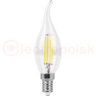 Лампа светодиодная LED 9вт Е14 белый свеча на ветру FILAMENT Лампа светодиодная LED 9вт Е14 белый свеча на ветру FILAMENT