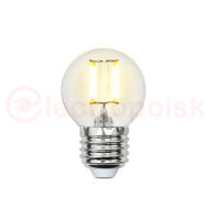 LED-G45-6W/WW/E27/CL GLA01TR Лампа светодиодная. Форма ''шар'', прозрачная. Серия Air. Теплый белый свет (3000K). Картон. ТМ Uniel LED-G45-6W/WW/E27/CL GLA01TR Лампа светодиодная. Форма ''шар'', прозрачная. Серия Air. Теплый белый свет (3000K). Картон. ТМ Uniel