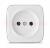 Розетка Электра без заземления белая