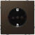 Розетка D-Life 16А с заземляющим контактом и      шторками винтовые зажимы мокко SD