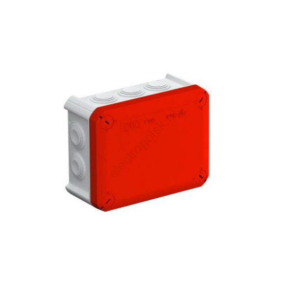 Коробка распаячная T100 150x116x67 красная крышка (2007644)