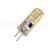 Лампа светодиодная LED 2вт 12в G4 теплый капсульная