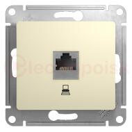 GLOSSA Розетка компьютерная RJ45 категория 5е в рамку бежевая GLOSSA Розетка компьютерная RJ45 категория 5е в рамку бежевая