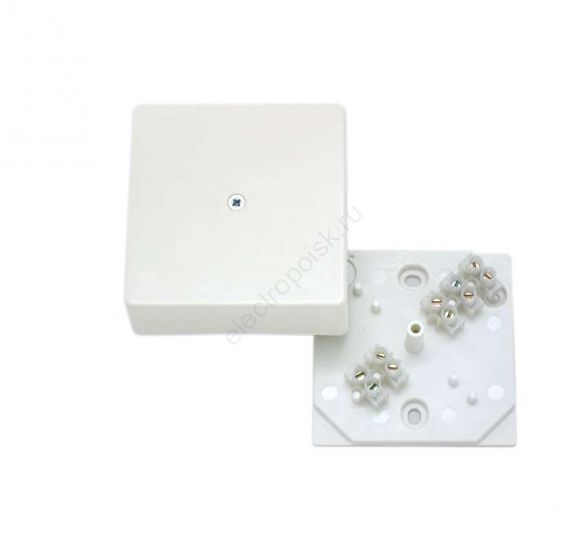 Коробка клеммная 75х75х30мм белая индивидуальная упаковка (КРК2702-И)