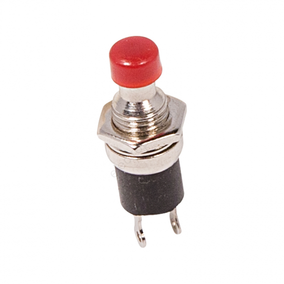Выключатель-кнопка  металл 220V 2А (2с) (ON)-OFF  ?7.2  красная  Micro  REXANT