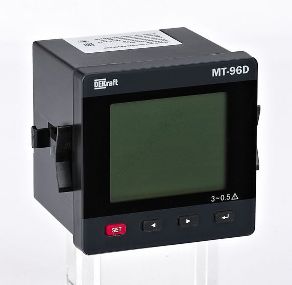 Мультиметр цифровой 96х96мм трехфазный, вход 600В 5А, LCD-дисплей МТ-96D
