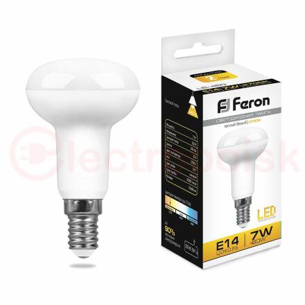 Лампа светодиодная LED зеркальная 7вт Е14 R50 теплый