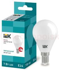Лампа светодиодная LED 7вт E14 белый матовый шар ECO Лампа светодиодная LED 7вт E14 белый матовый шар ECO