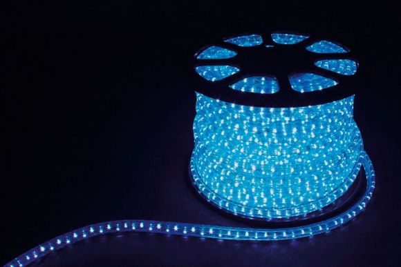 Дюралайт светодиодный LEDх36/м синий двухжильный кратно 2м бухта 100м