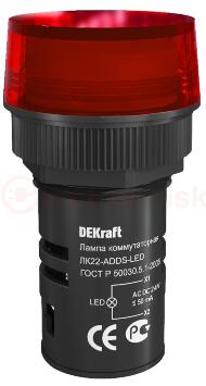 Лампа ADDS 22мм красная LED 24В Лампа ADDS 22мм красная LED 24В