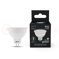 Лампа светодиодная LED 9 Вт 830 Лм 4100К белая GU5.3 MR16 Black Gauss Лампа светодиодная LED 9 Вт 830 Лм 4100К белая GU5.3 MR16 Black Gauss