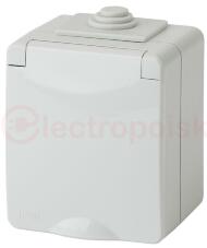 Розетка 2P+E IP65, 16A-250В, ОУ, Эра Эксперт, серый, 11-2601-03 Розетка 2P+E IP65, 16A-250В, ОУ, Эра Эксперт, серый, 11-2601-03