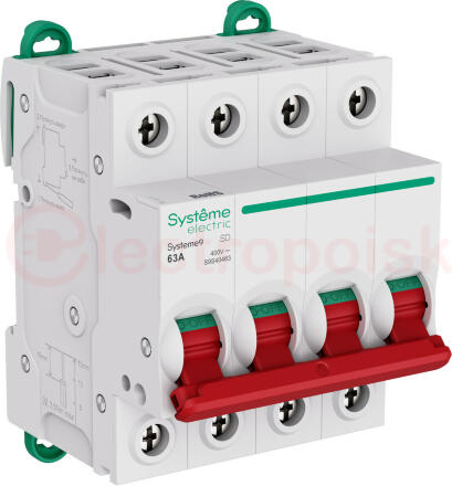 Выключатель нагрузки (ВН) 4P 63A 400В Systeme9