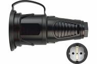 PCE Розетка каб 16A/250V/2P+E/IP54 с черным крышкой и корпусом, маркер черный PCE Розетка каб 16A/250V/2P+E/IP54 с черным крышкой и корпусом, маркер черный