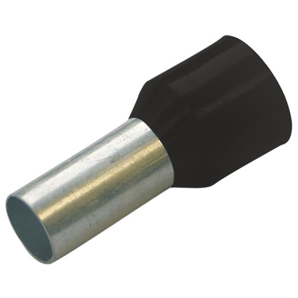 Гильза конечная изолированная (НШВИ) 1,5/ 8 мм цвет чёрный (упак. 100 шт.) (270808)