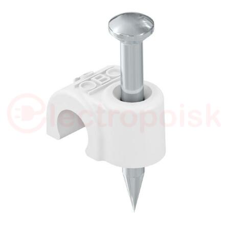 Крепежная скоба с гвоздем 6mm, L25