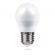 Лампа светодиодная LED 5вт Е27 теплый шар (25404)