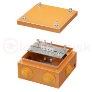 Коробка стальная FS с кабельными вводами и клеммниками  IP55 150х150х80мм 4р  450V 6A  4мм.кв. Коробка стальная FS с кабельными вводами и клеммниками  IP55 150х150х80мм 4р  450V 6A  4мм.кв.
