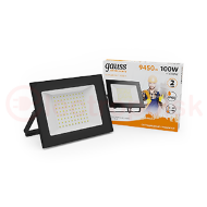Прожектор светодиодный ДО-100 Вт 9450 Лм 3000К IP65 175-265 В черный LED Elementary Gauss Прожектор светодиодный ДО-100 Вт 9450 Лм 3000К IP65 175-265 В черный LED Elementary Gauss