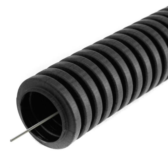Труба гофрированная ПВХ легкая 350 Н черная с/з   д32 (25м) (PR01.0088)