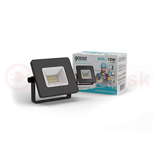 Прожектор светодиодный ДО-10 Вт 845 Лм 4000К IP65 200-240 В черный LED Elementary Gauss Прожектор светодиодный ДО-10 Вт 845 Лм 4000К IP65 200-240 В черный LED Elementary Gauss