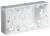 Коробка для наружного монтажа на 2 поста, алюминий