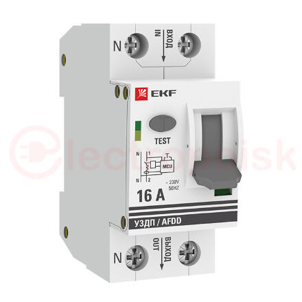 Устройство защиты от дугового пробоя 1P+N 16А (C) 6 кА УЗДП EKF PROxima