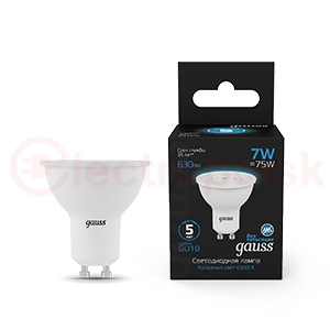 Лампа светодиодная LED 7 Вт 630 Лм 6500К холодная GU10 MR16 Black Gauss