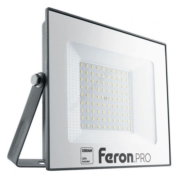 Прожектор светодиодный ДО-100w 6400К 10000Лм IP65 черный Feron.PRO (41541)