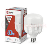 Лампа светодиодная LED-HP-PRO 80Вт 230В E27 с адаптером Е40 6500К 7600Лм IN HOME Лампа светодиодная LED-HP-PRO 80Вт 230В E27 с адаптером Е40 6500К 7600Лм IN HOME