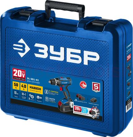 Дрель-шуруповерт 20В, 2 АКБ (4Ач), в кейсе, Профессионал Дрель-шуруповерт 20В, 2 АКБ (4Ач), в кейсе, Профессионал