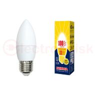 Лампа светодиодная LED-C37-11W/WW/E27/FR/NR Форма свеча, матовая. Серия Norma. Теплый белый свет (3000K). Картон. ТМ Volpe Лампа светодиодная LED-C37-11W/WW/E27/FR/NR Форма свеча, матовая. Серия Norma. Теплый белый свет (3000K). Картон. ТМ Volpe