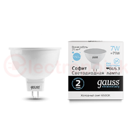 Лампа светодиодная LED 7 Вт 570 Лм 6500К холодная GU5.3 MR16 Elementary Gauss Лампа светодиодная LED 7 Вт 570 Лм 6500К холодная GU5.3 MR16 Elementary Gauss