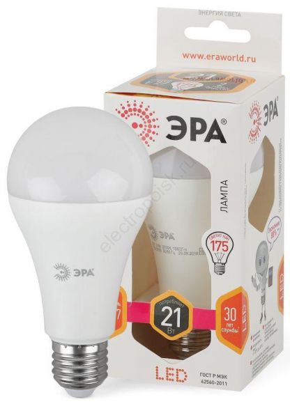 Лампа светодиодная LEDA65-21W-827-E27(диод,груша,21Вт,тепл,E27) (Б0035331)
